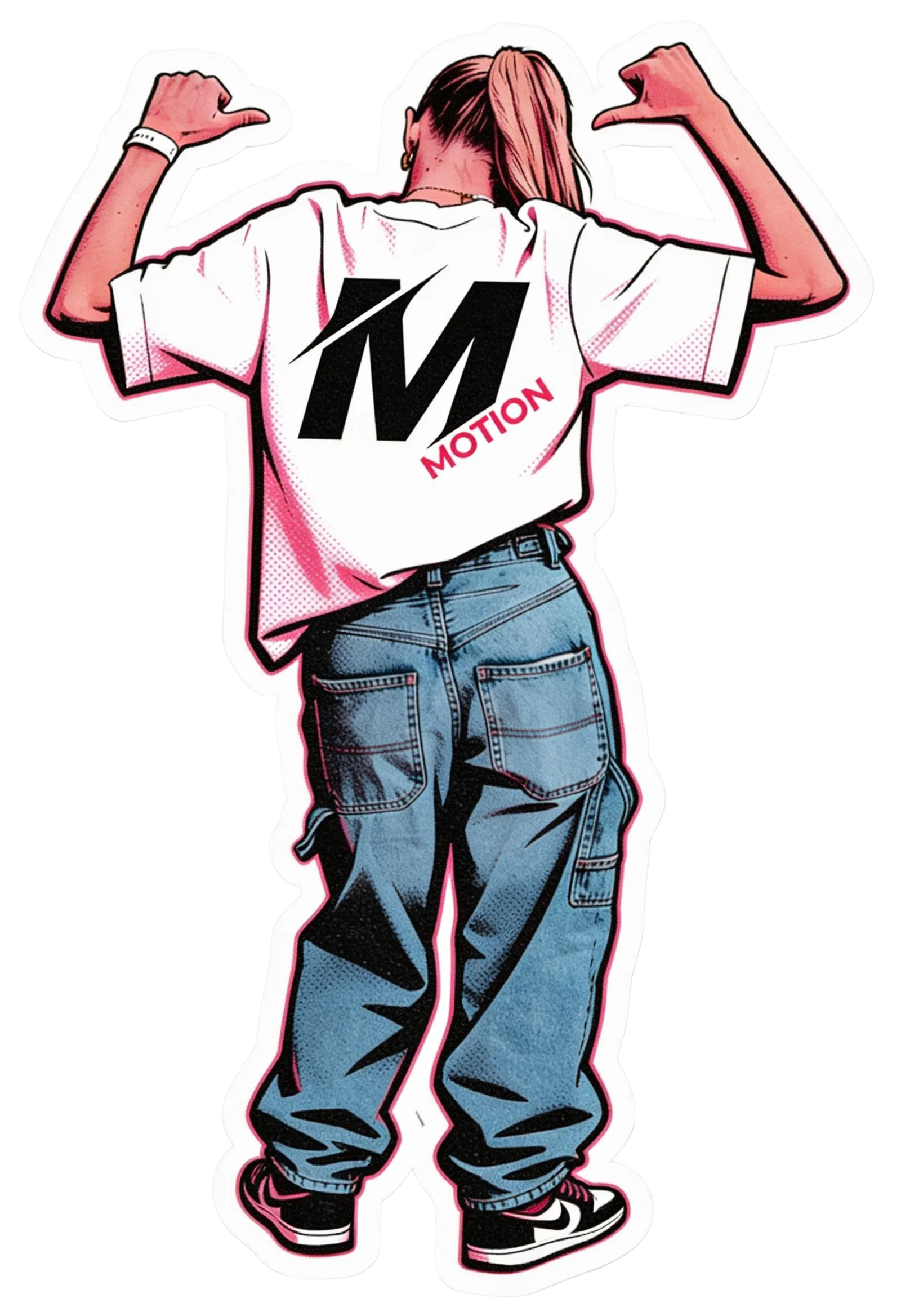Meli von MMotion mit dem MMotion-Logo auf dem Shirt